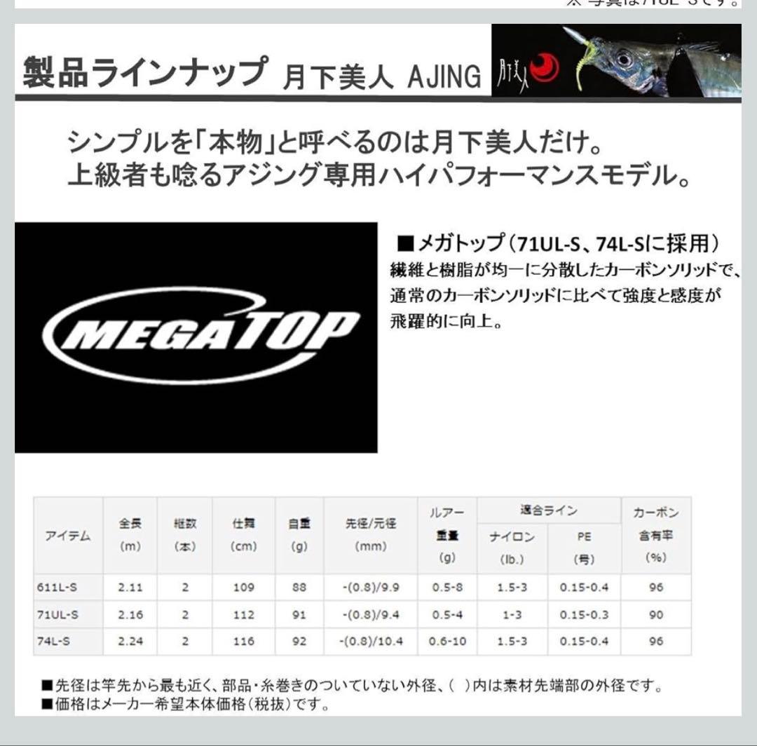 ダイワ 月下美人 MX 74UL-S