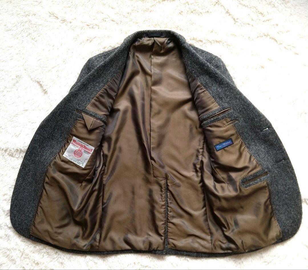 Harris Tweed グレー テーラードジャケット