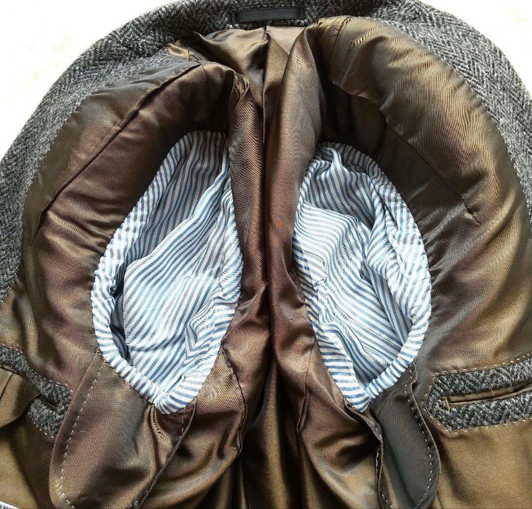 Harris Tweed グレー テーラードジャケット