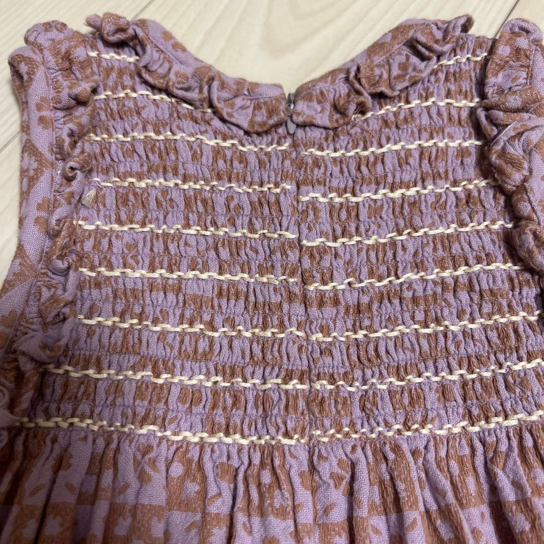 Apolina オリジナルテキスタイル　ノースリーブワンピース 美品