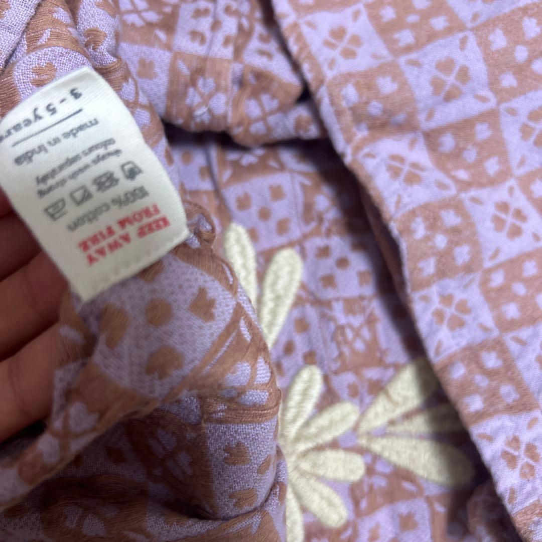 Apolina オリジナルテキスタイル　ノースリーブワンピース 美品