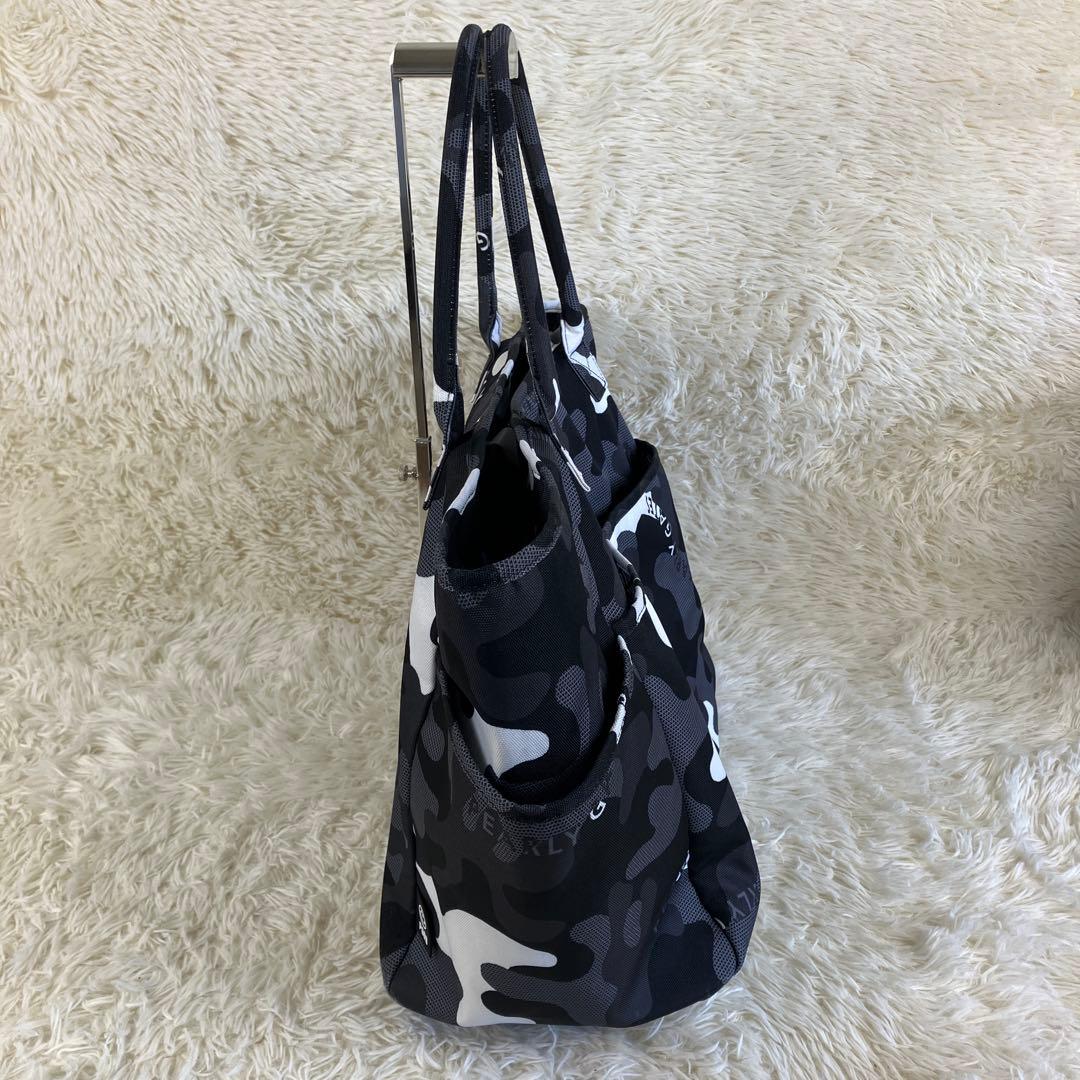 希少 完全完売品 パーリーゲイツ ブラックカモ　ロッカーバッグ 迷彩 大容量