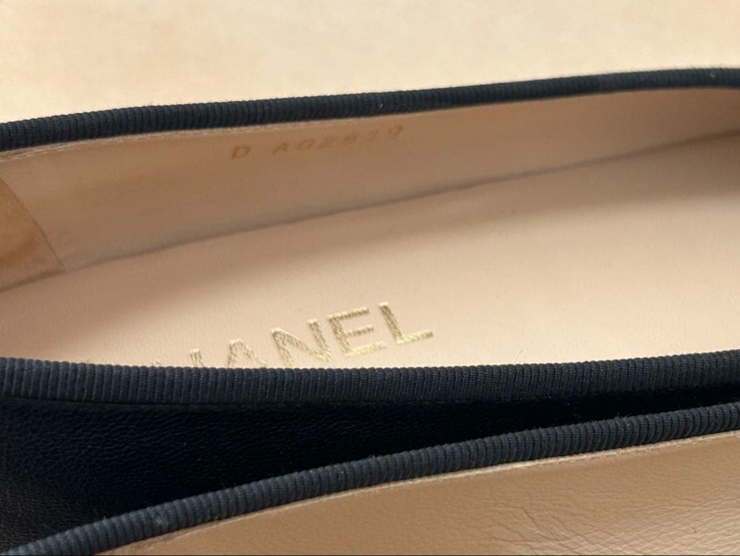 CHANEL シャネル　ブラック バレエシューズ
