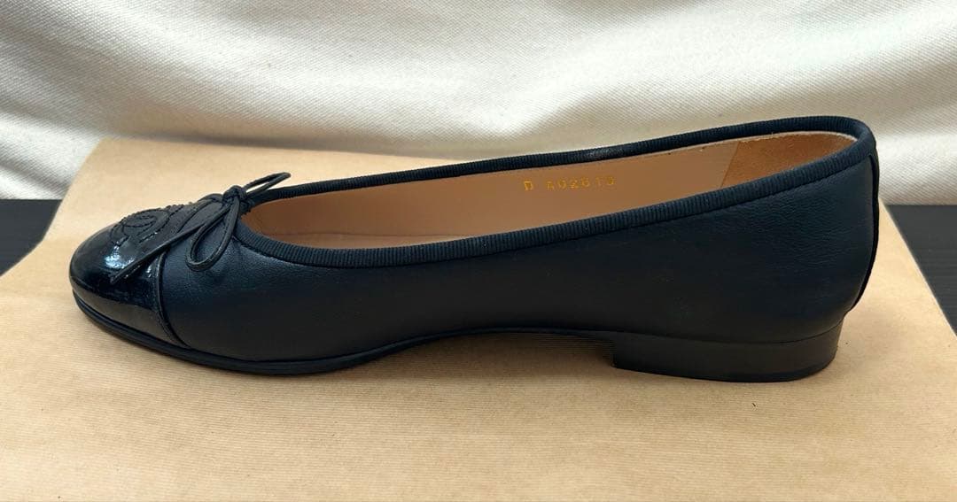 CHANEL シャネル　ブラック バレエシューズ