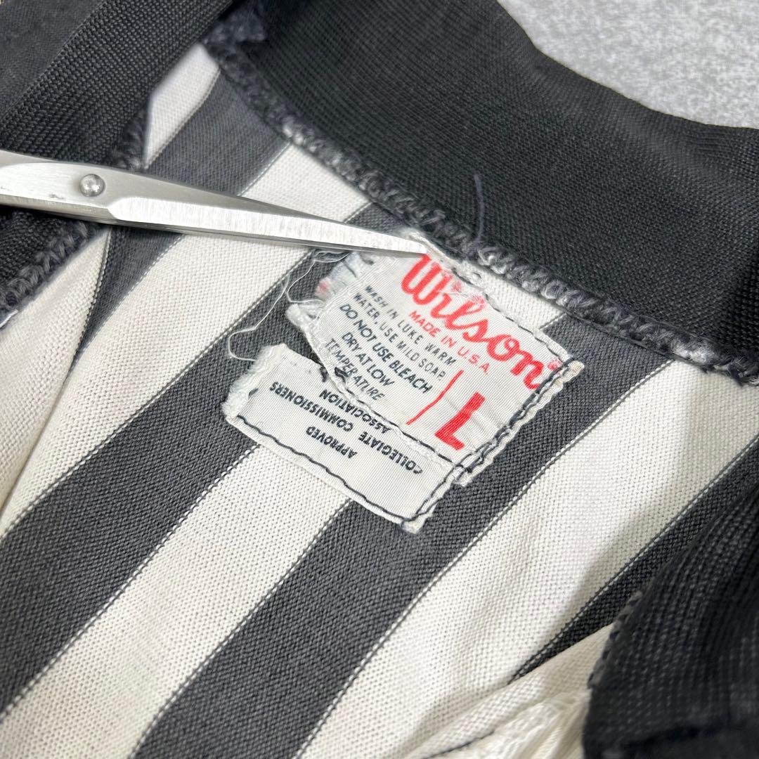 【奇跡】ウィルソン ハーフジップゲームシャツ 50s ストライプ 美品 一点物