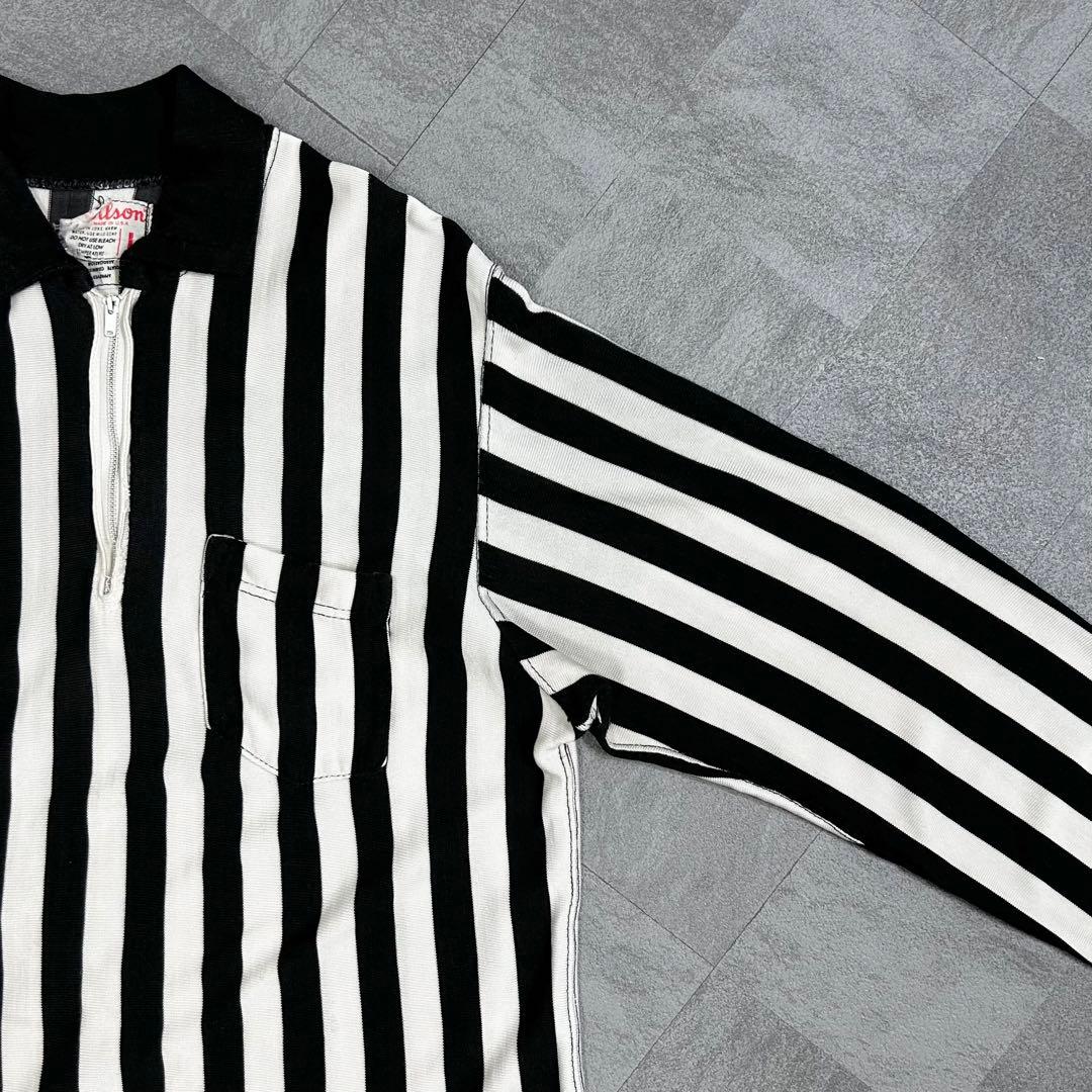【奇跡】ウィルソン ハーフジップゲームシャツ 50s ストライプ 美品 一点物