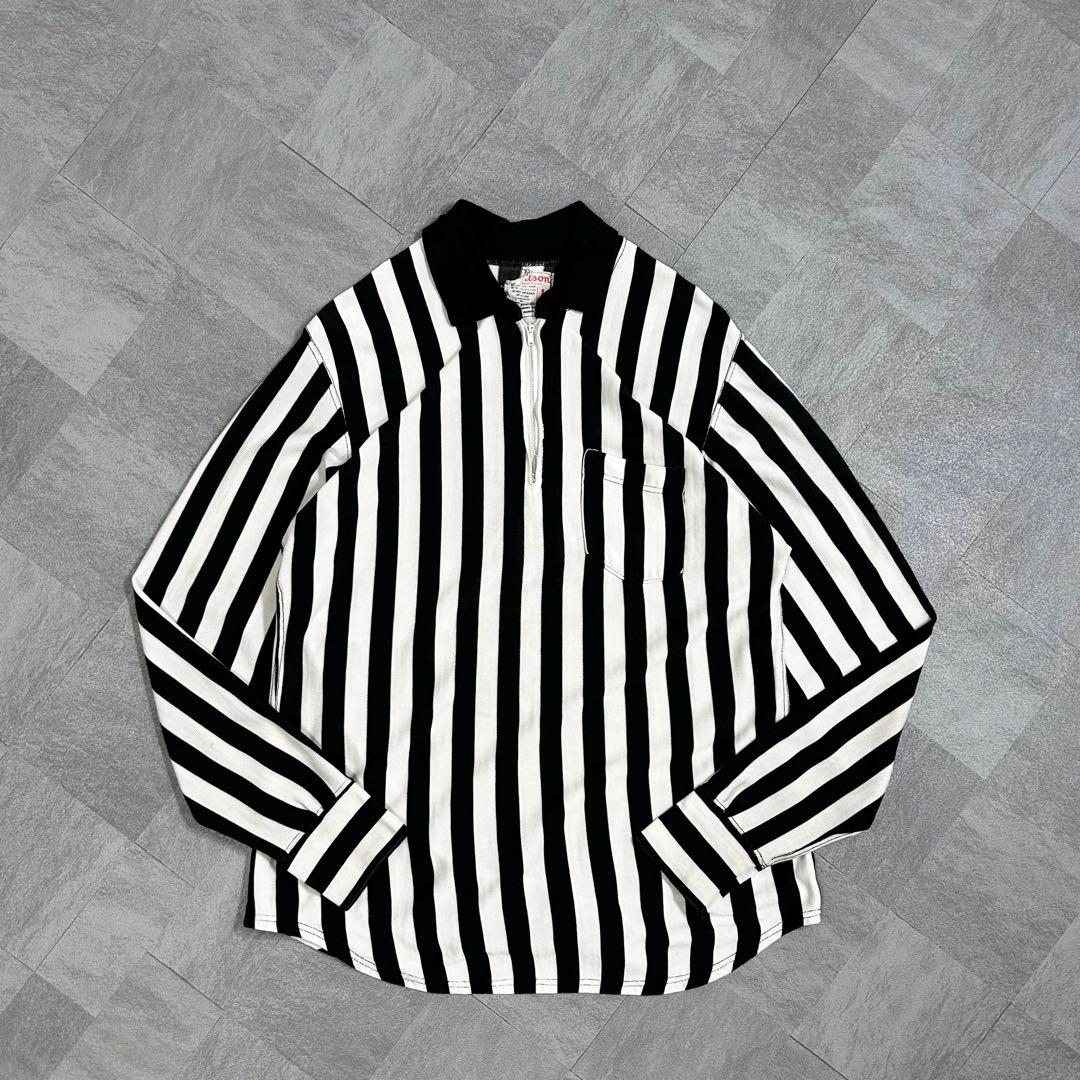 【奇跡】ウィルソン ハーフジップゲームシャツ 50s ストライプ 美品 一点物