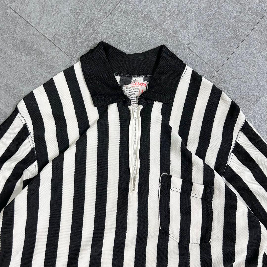 【奇跡】ウィルソン ハーフジップゲームシャツ 50s ストライプ 美品 一点物