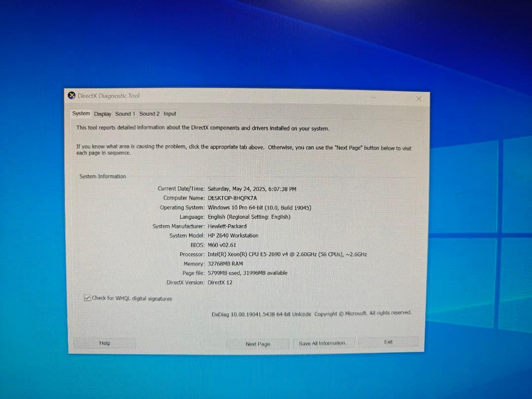 ワークステーション HP Z640 dual xeon 2690V4 RX6600 Ram 96GB