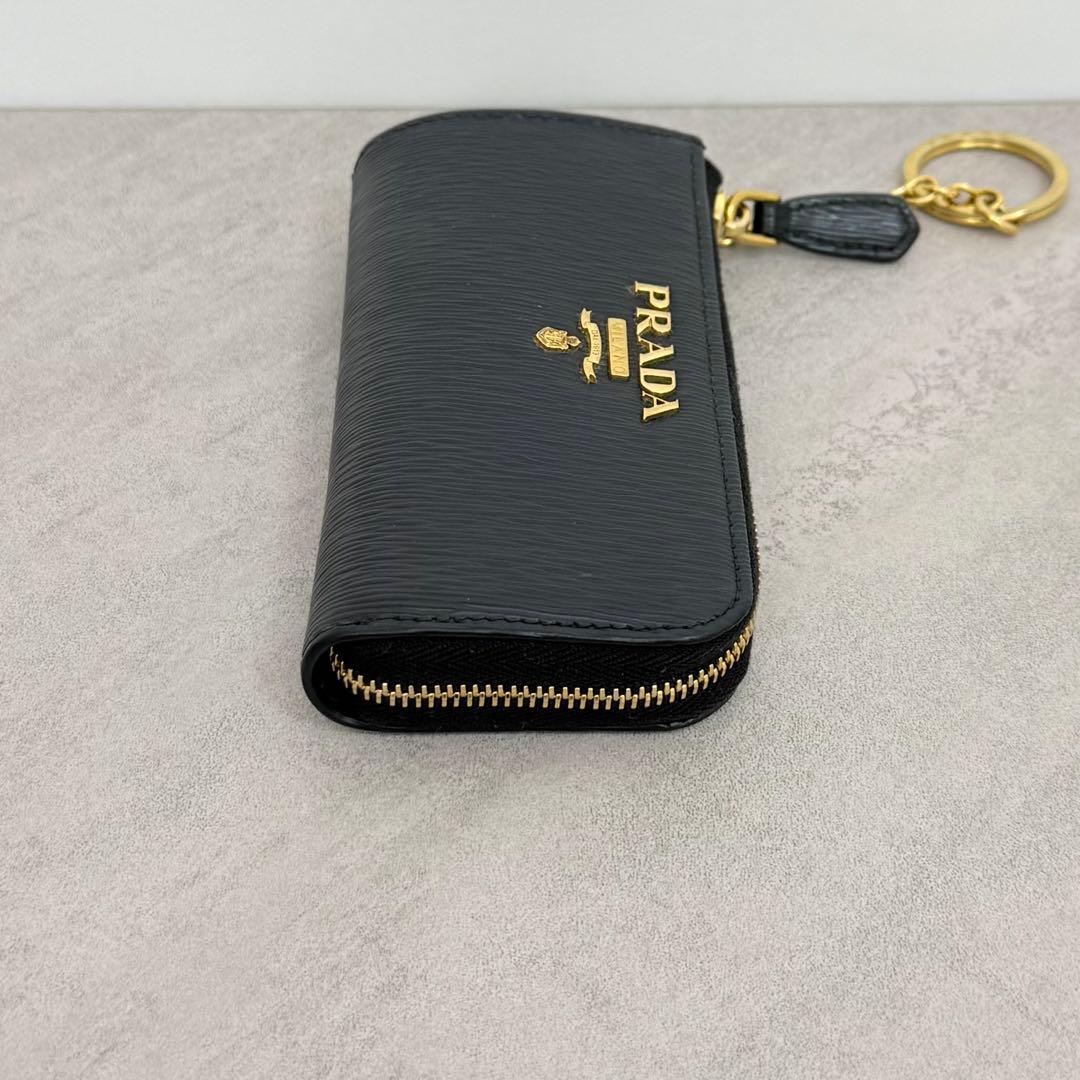 PRADA ヴィッテロムーブ キーリング付き キーケース ブラック