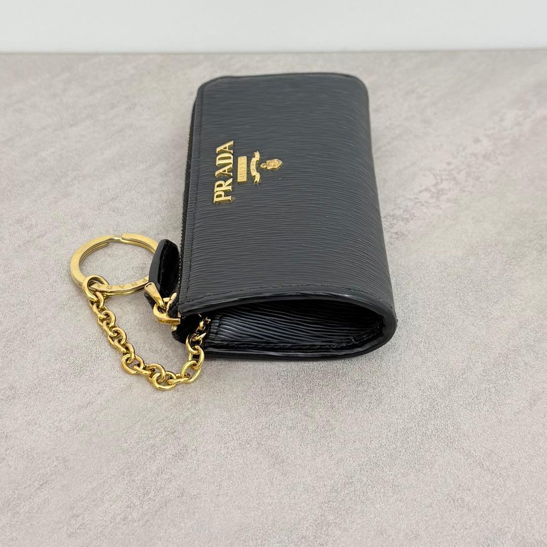 PRADA ヴィッテロムーブ キーリング付き キーケース ブラック