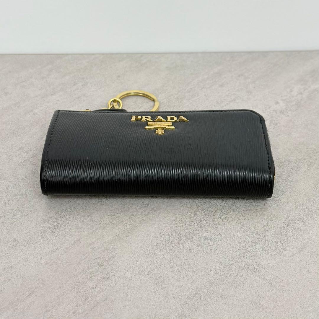 PRADA ヴィッテロムーブ キーリング付き キーケース ブラック