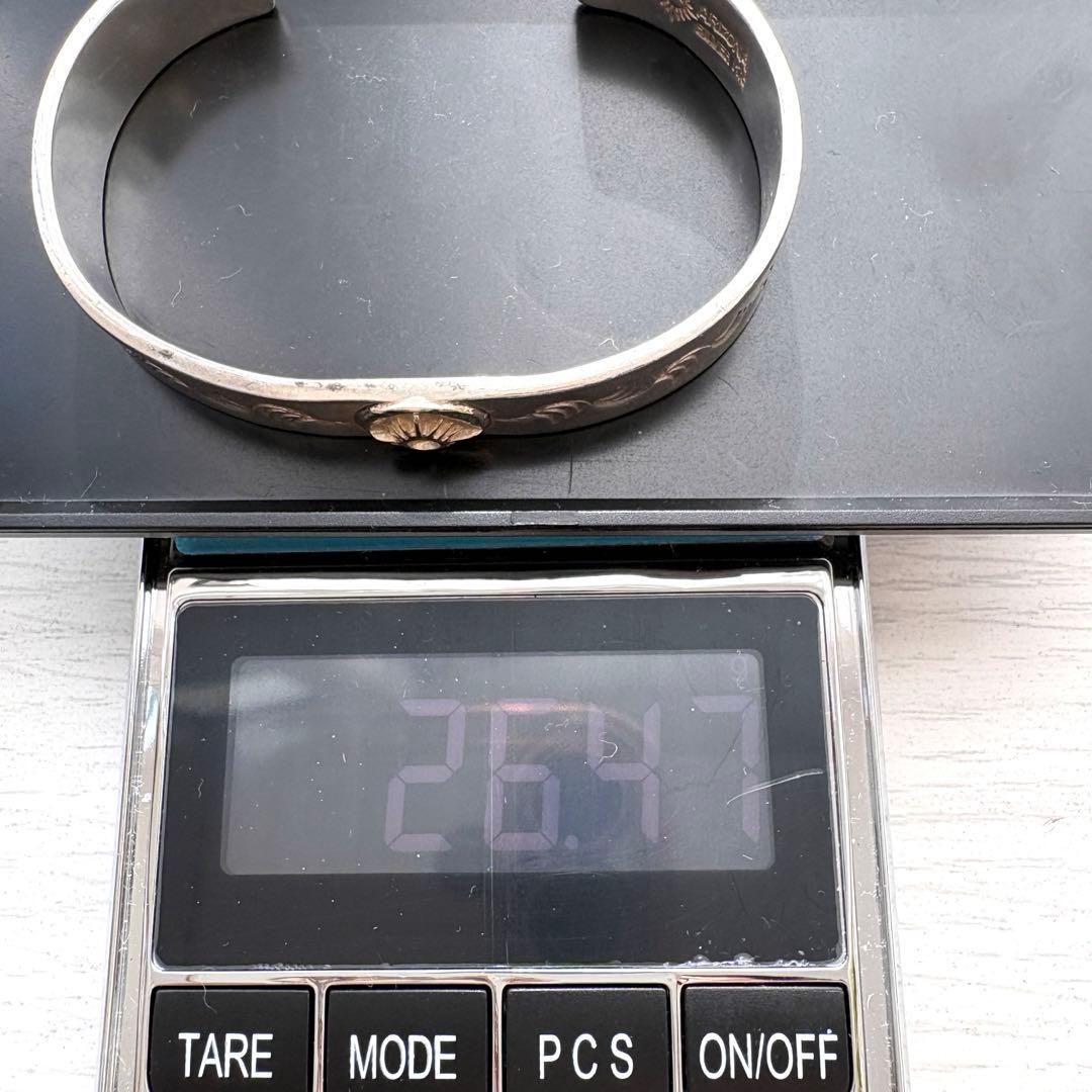 ARIZONA FREEDOM K18 太陽神 唐草 シルバーバングル 10mm