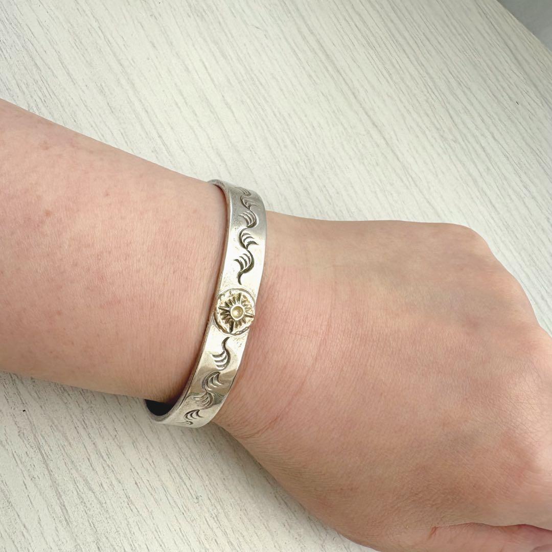 ARIZONA FREEDOM K18 太陽神 唐草 シルバーバングル 10mm