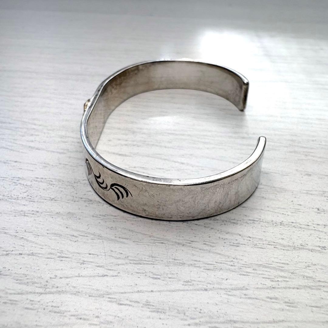 ARIZONA FREEDOM K18 太陽神 唐草 シルバーバングル 10mm