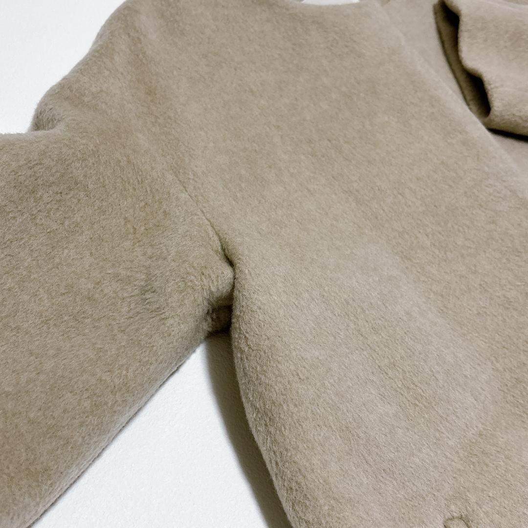 美品✨イエナ ラムウール ノーカラー ロングコート コクーン ベージュ 完売品