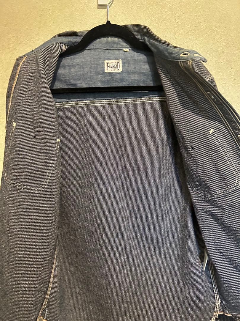real、used✴︎THE FLAT HEAD ヒッコリーワークシャツ