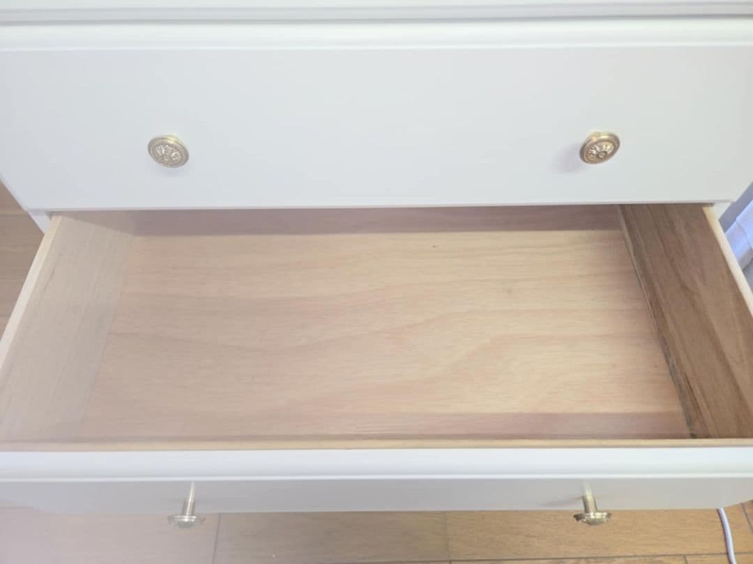 ホワイト 5段チェスト タンス 木製