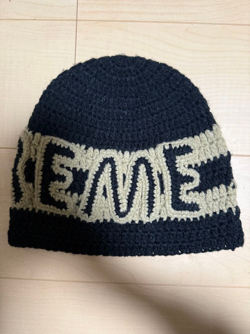 Supreme ニット帽 ブラック/ベージュ