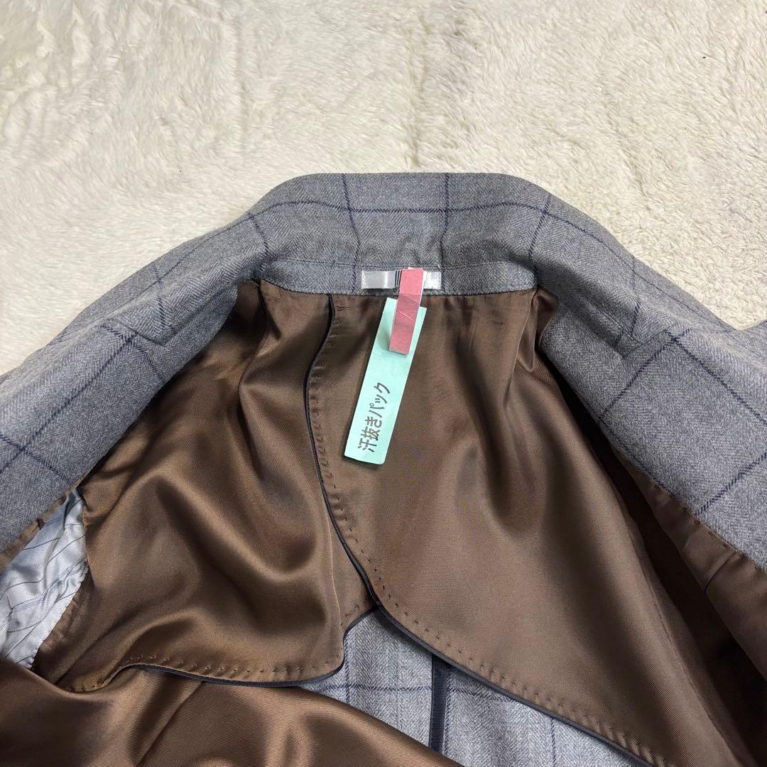 スーツセレクト スリーピーススーツ ライトグレー チェック柄 Y5 フォーマル