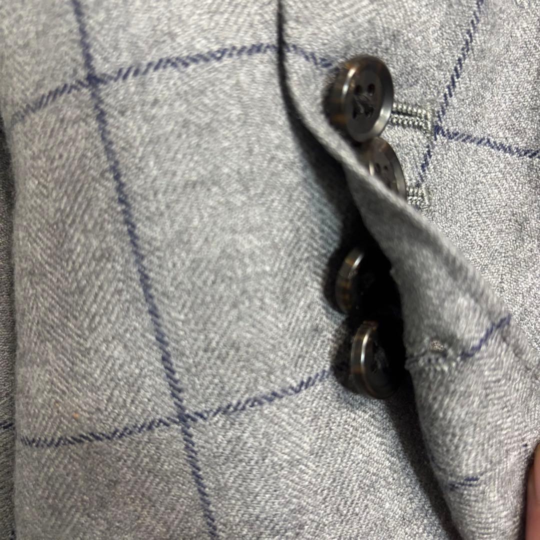 スーツセレクト スリーピーススーツ ライトグレー チェック柄 Y5 フォーマル