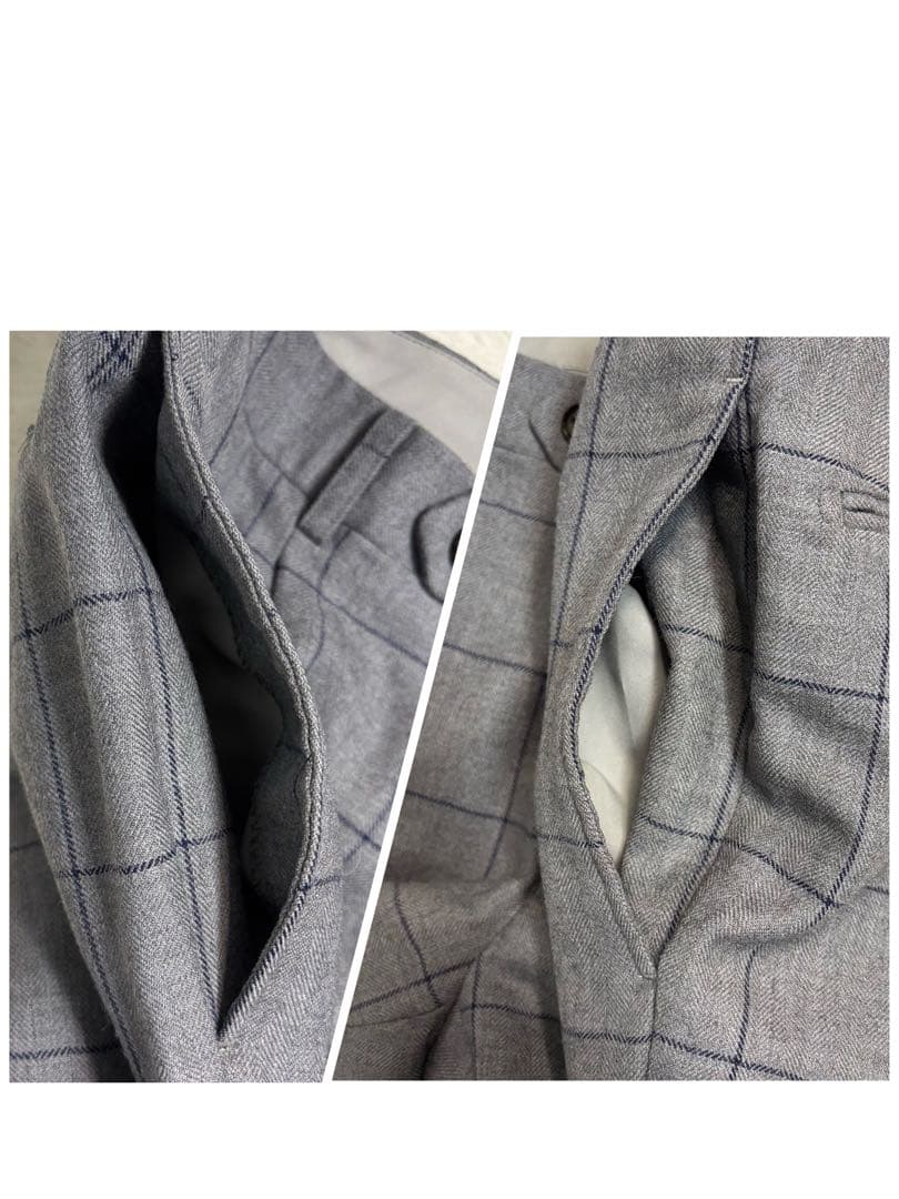 スーツセレクト スリーピーススーツ ライトグレー チェック柄 Y5 フォーマル