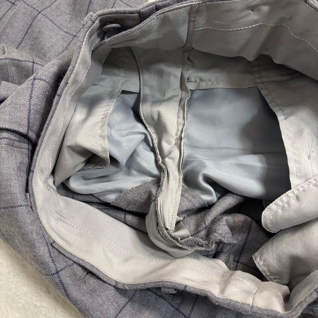 スーツセレクト スリーピーススーツ ライトグレー チェック柄 Y5 フォーマル