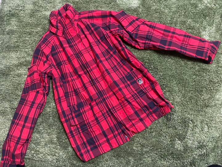 Pearly gates 赤チェック　ナイロンマウンテンパーカー5ブルゾン