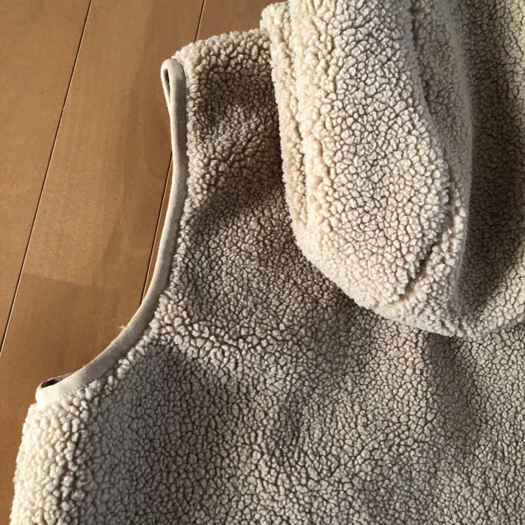 DANTON フード付きボアベスト