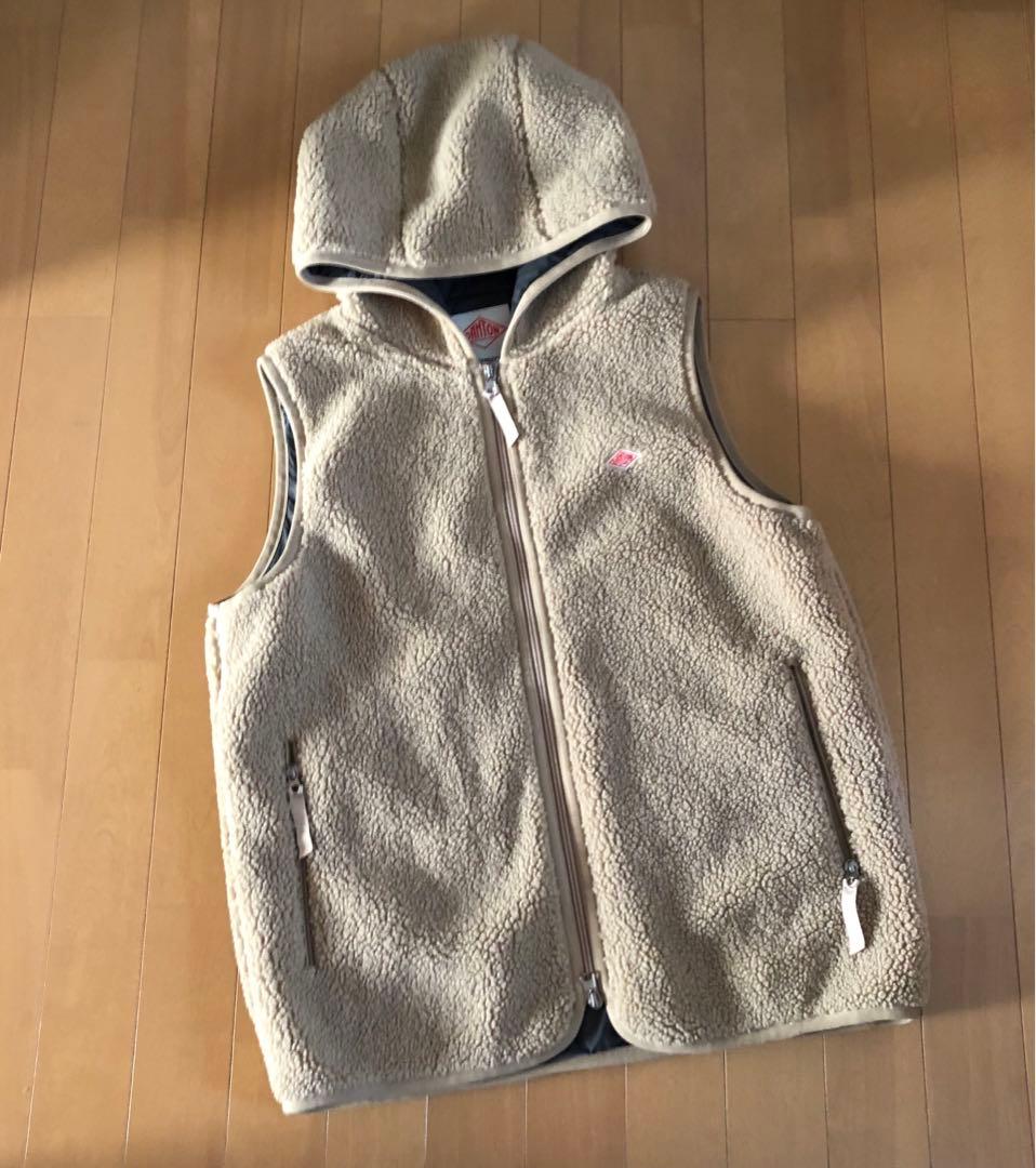 DANTON フード付きボアベスト