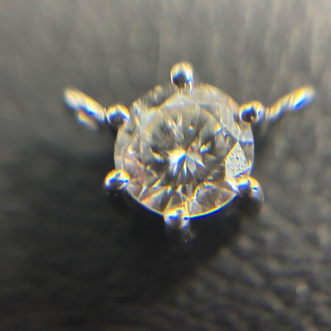 【天然ダイヤ】pt900 ネックレストップ 一粒ダイヤ0.18ct 0.38g