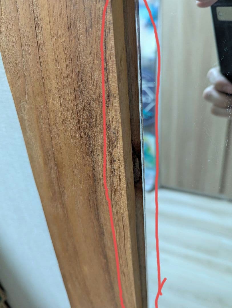 レオママ専用　a. depeche オールドチークミラー L