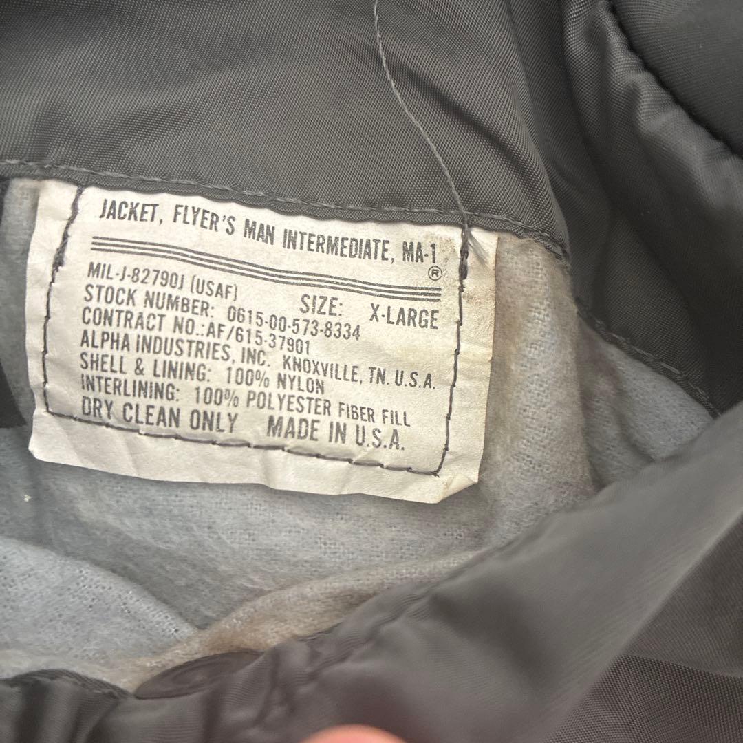 alpha ma-1 フライトジャケット　usa製　xl