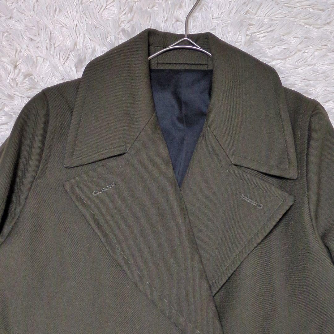 マーガレットハウエル ダブルブレスト ロングコートオリーブ Ⅰ