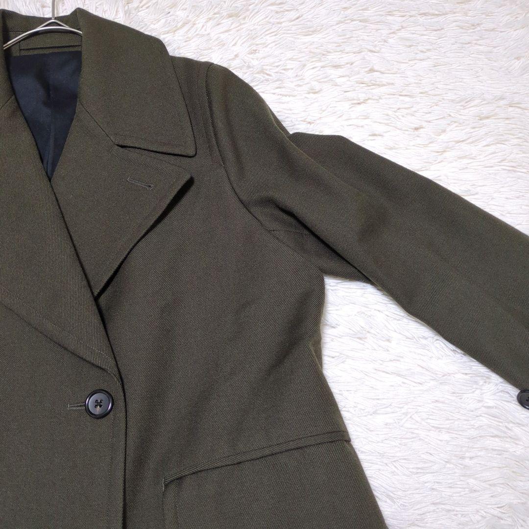 マーガレットハウエル ダブルブレスト ロングコートオリーブ Ⅰ