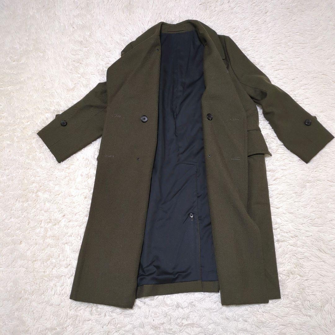 マーガレットハウエル ダブルブレスト ロングコートオリーブ Ⅰ