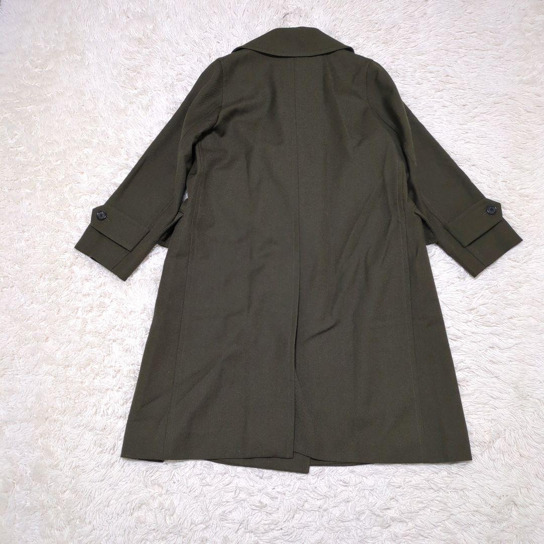 マーガレットハウエル ダブルブレスト ロングコートオリーブ Ⅰ