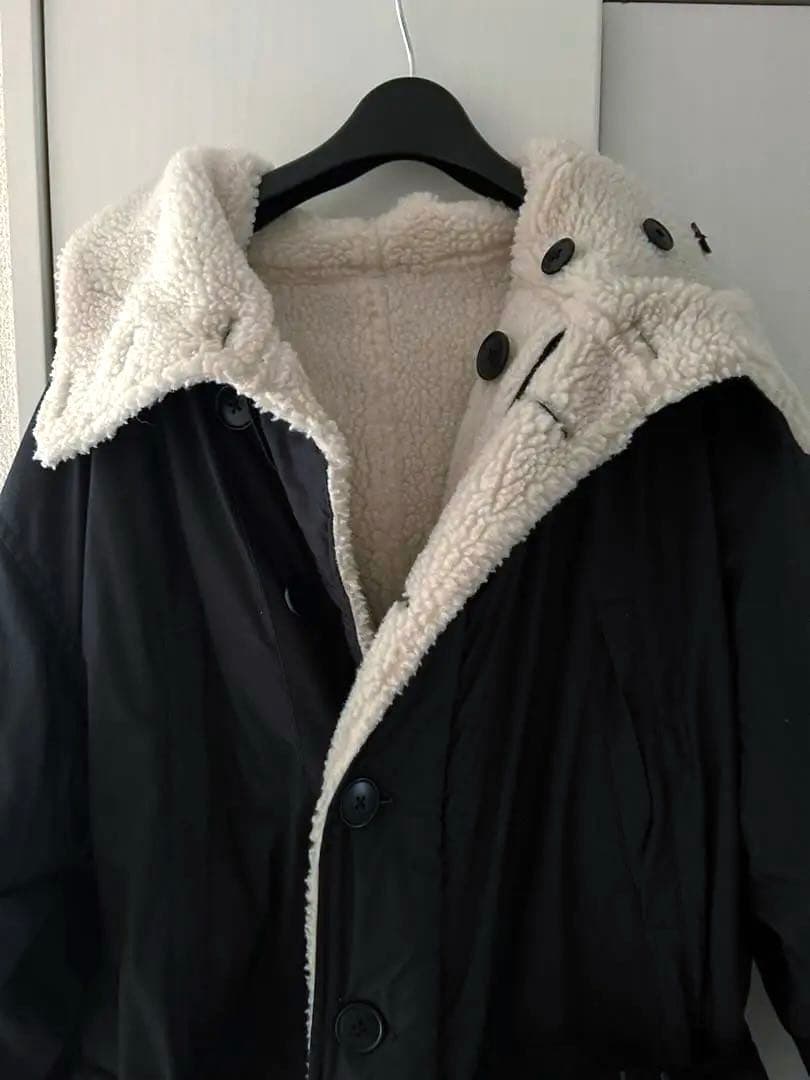 JANESMITHジェーンスミスリバーシブルボアロングコート美品送料込み