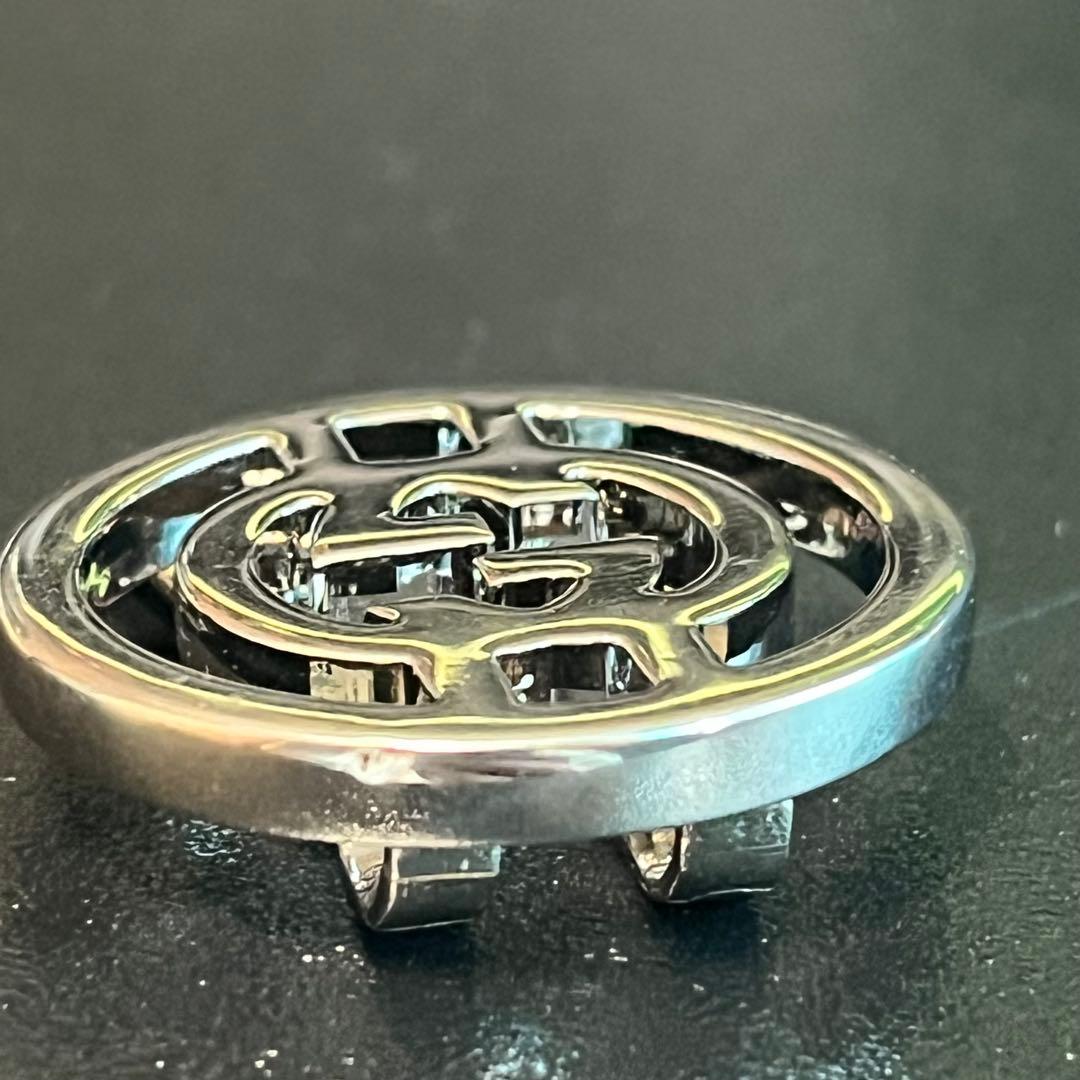 GUCCI グッチ　GGロゴ　シルバーマネークリップ　インターロッキング