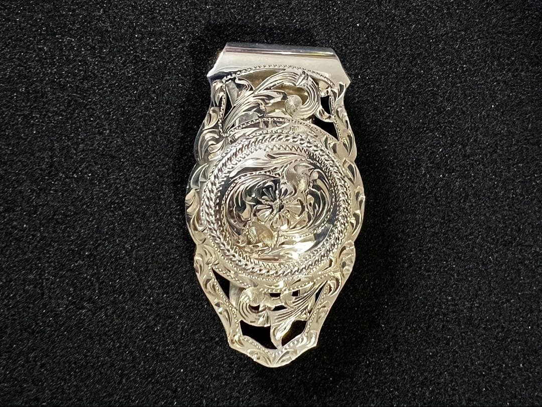 FUNNY製　スターリングシルバー 手彫り 希少マネークリップ