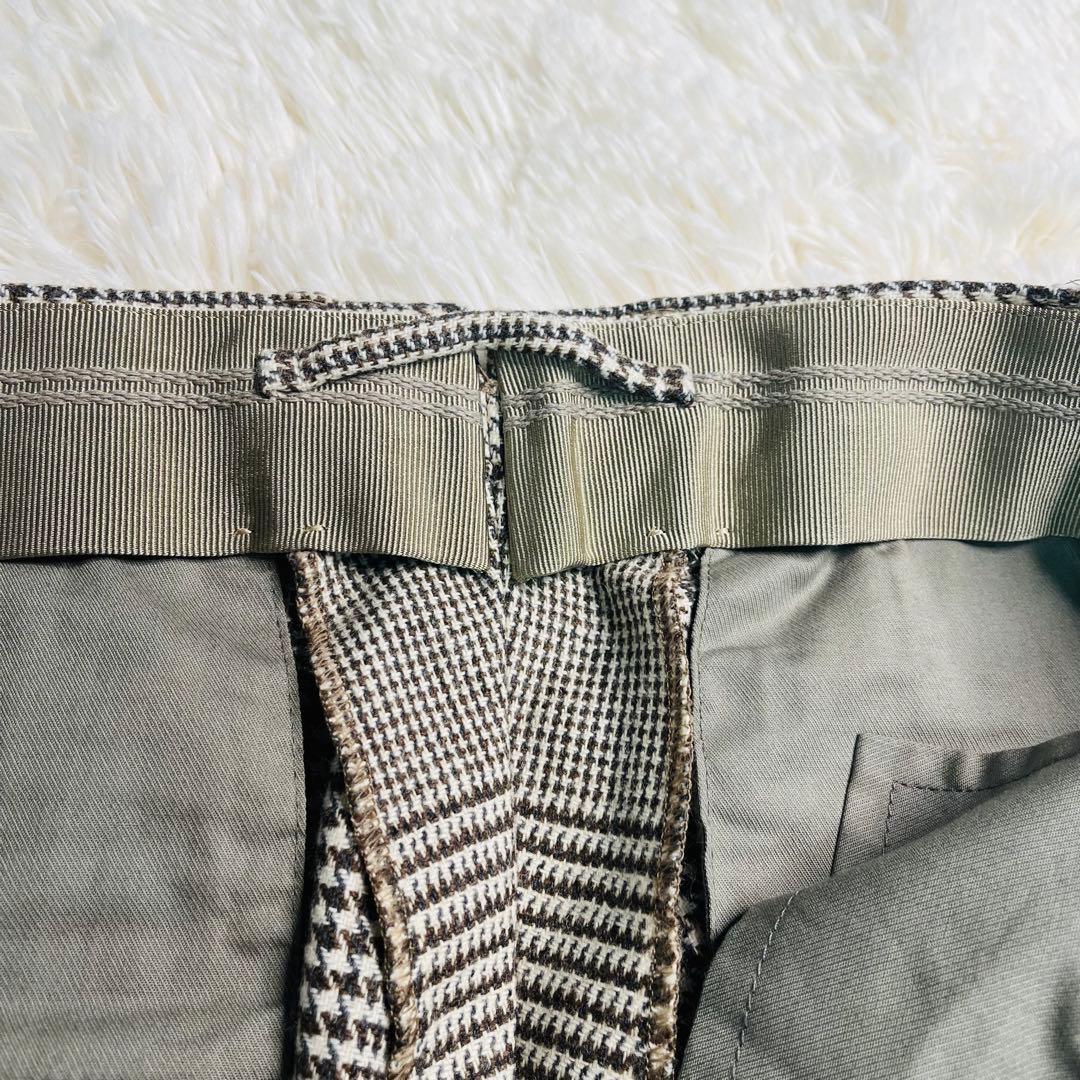 INCOTEX SLIMFIT Glen Check slacks 50 茶