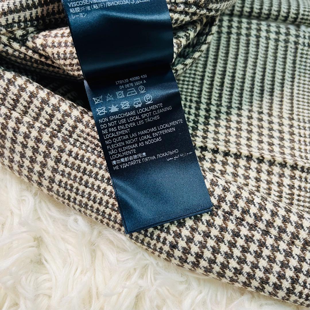 INCOTEX SLIMFIT Glen Check slacks 50 茶