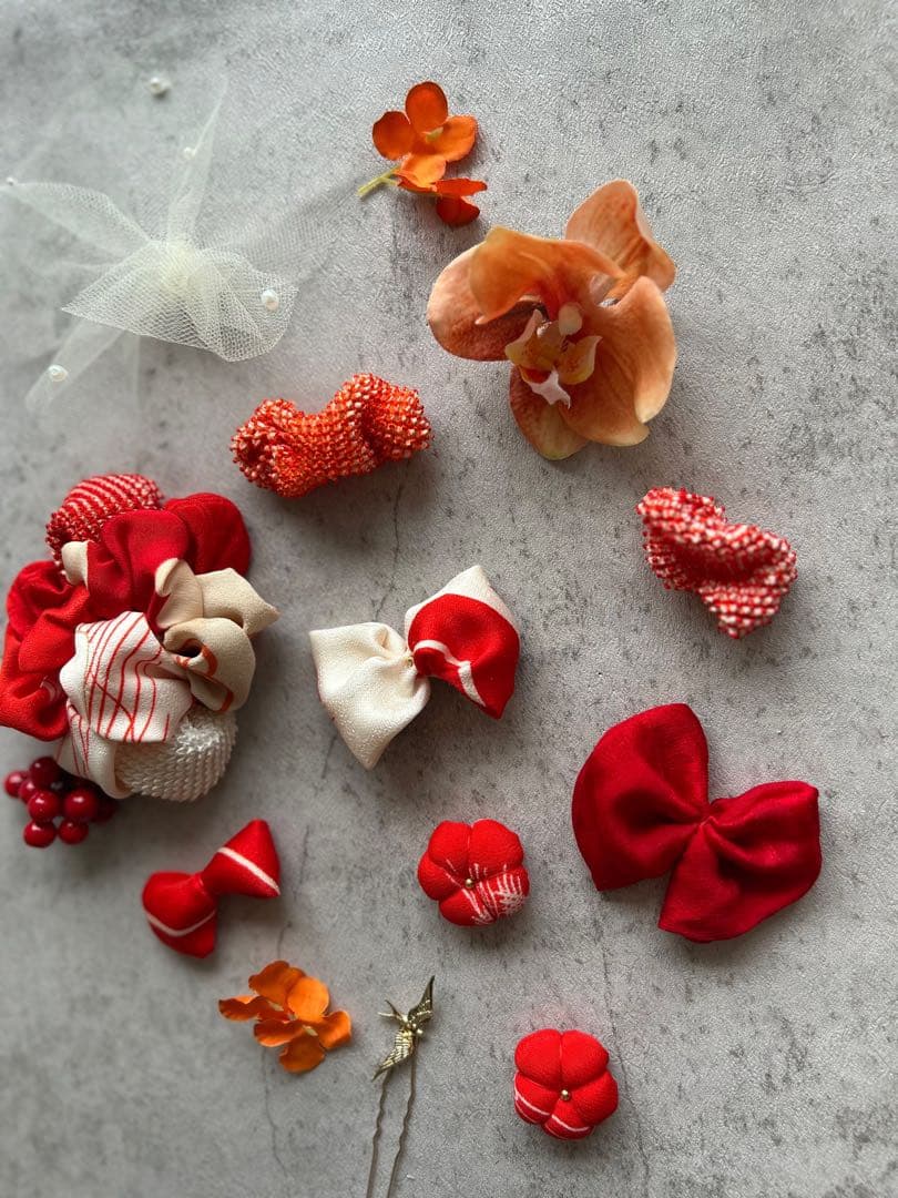 ゆ*う様 七五三　七五三髪飾り　ヘッドドレス　着物髪飾り　リメイク髪飾り　023