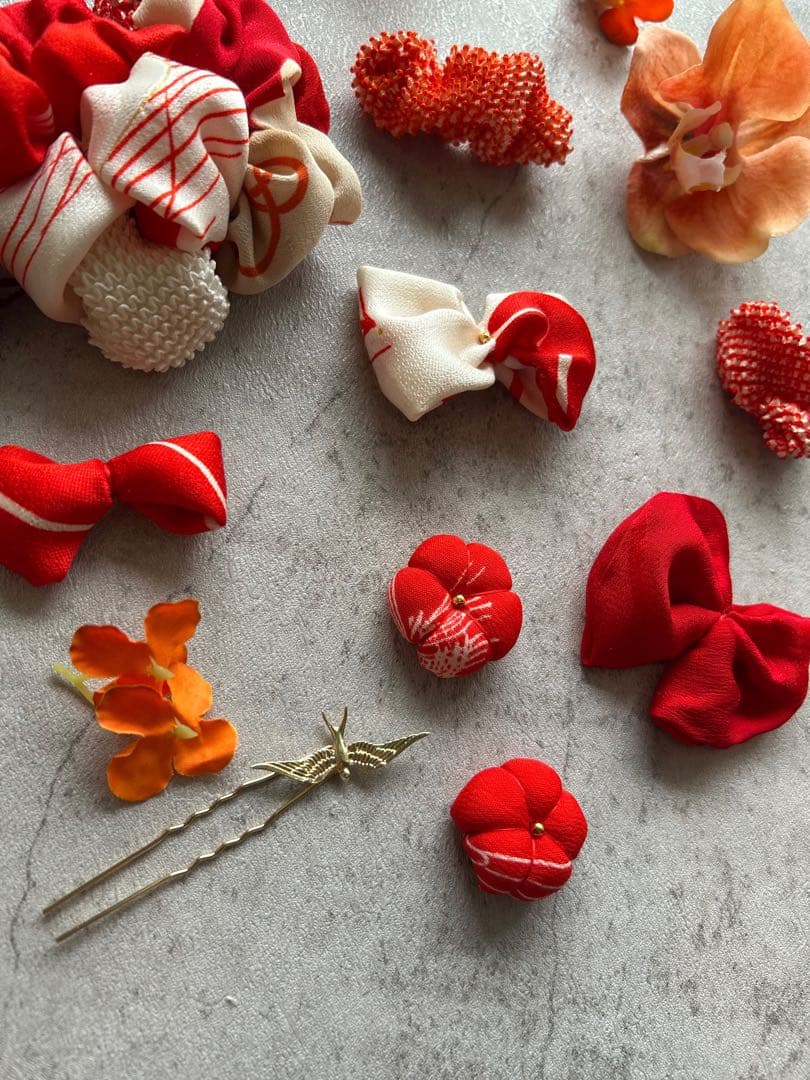 ゆ*う様 七五三　七五三髪飾り　ヘッドドレス　着物髪飾り　リメイク髪飾り　023