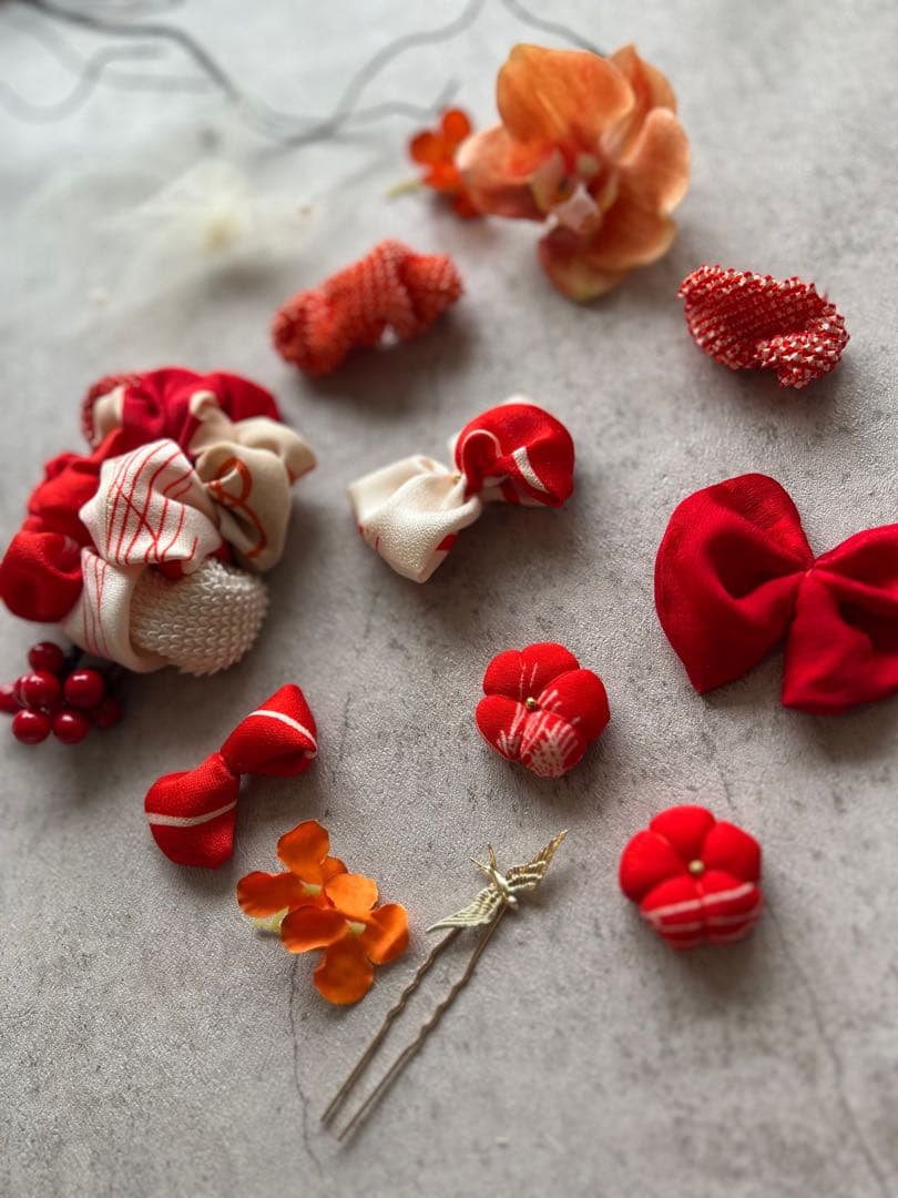 ゆ*う様 七五三　七五三髪飾り　ヘッドドレス　着物髪飾り　リメイク髪飾り　023