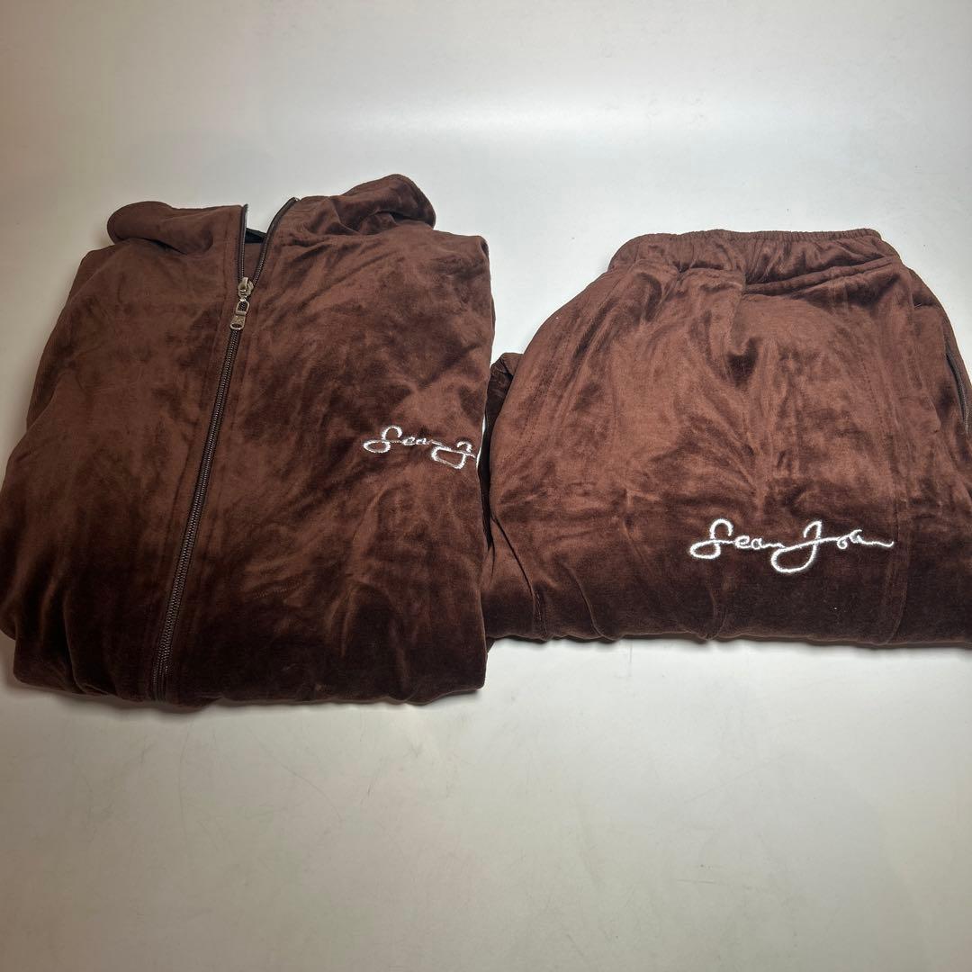 Sean John ショーンジョン ベロア　ジャージセットアップXXL ブラウン