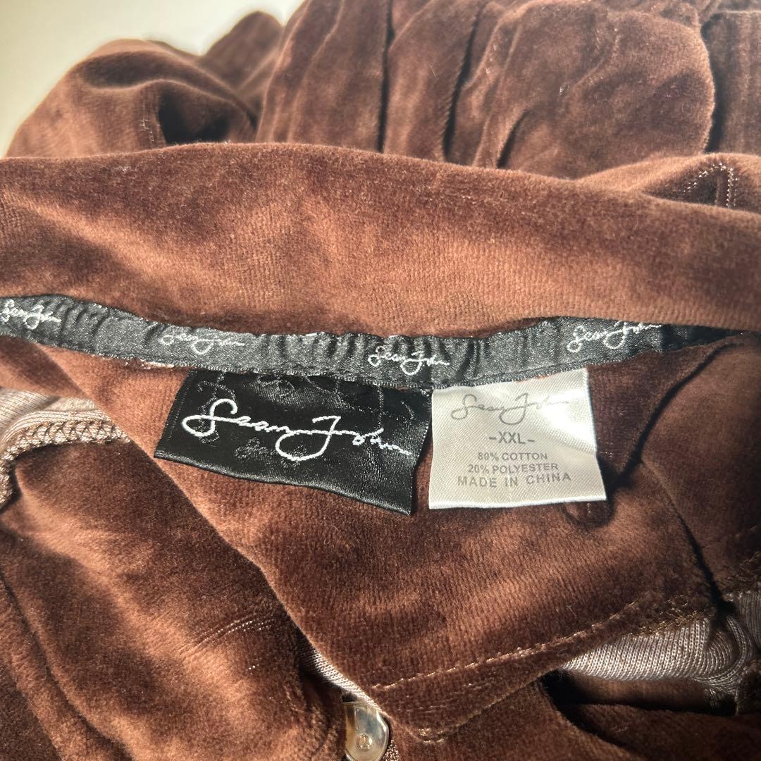 Sean John ショーンジョン ベロア　ジャージセットアップXXL ブラウン