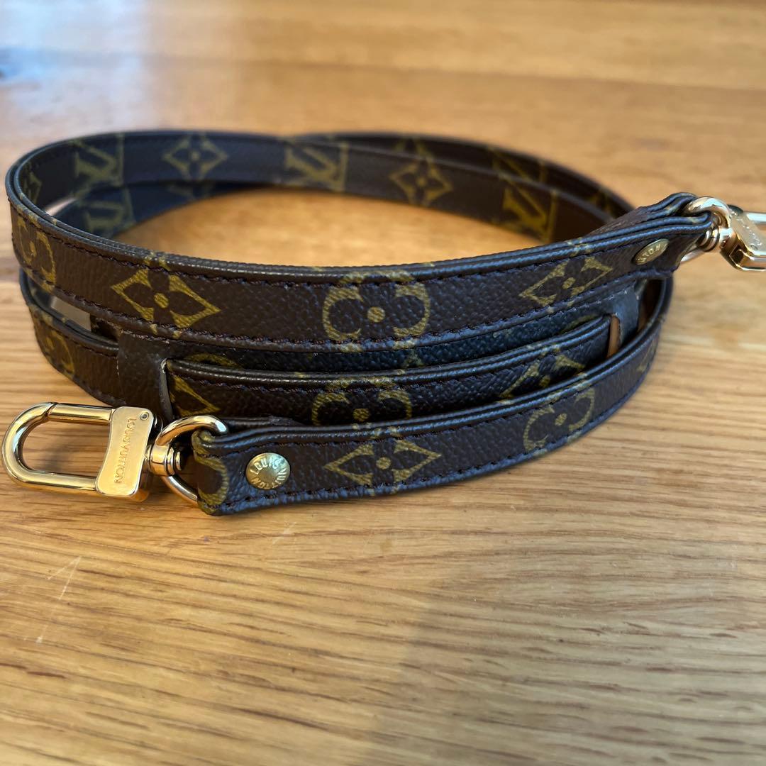 【未使用】Louis Vuitton レザー ストラップ ダークブラウン