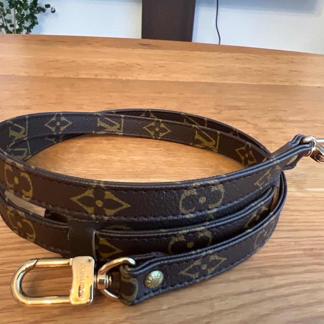 【未使用】Louis Vuitton レザー ストラップ ダークブラウン