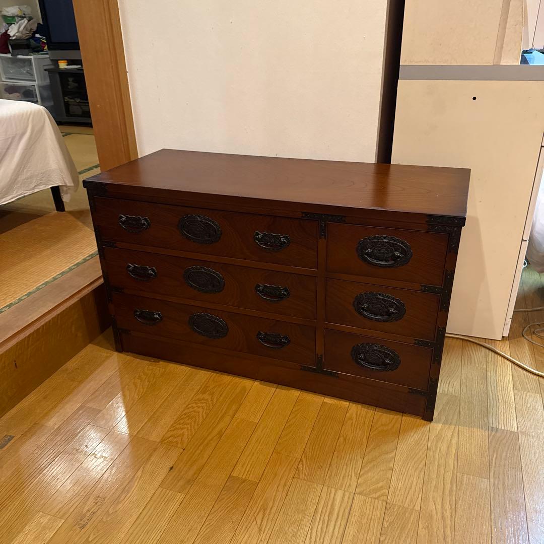 マ*ャ様 木製ダークブラウン箪笥 6引き出し